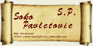 Soko Pavletović vizit kartica